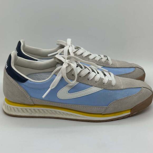 Tretorn Rawlins 2.0 Miami Blue Suede Textile Lace-up Rubber Sole Sneakers - Picture 2 of 15